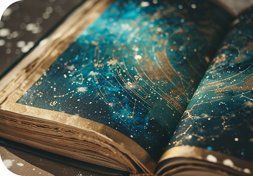 星空が描かれた本のイメージ